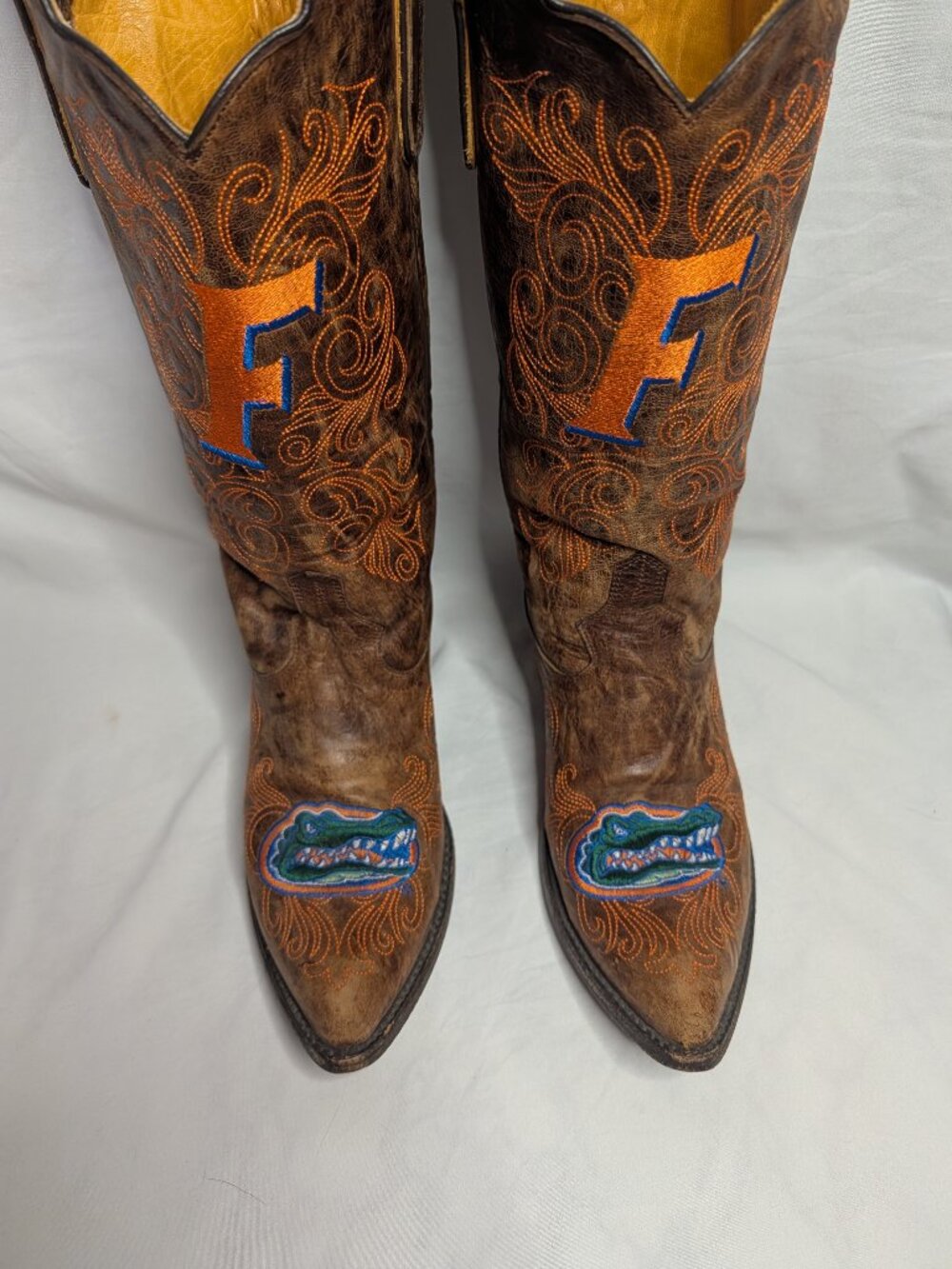 Gameday University of Florida Gators Leather Cowboy Boots Womens 7 UF - Picture 2 of 15